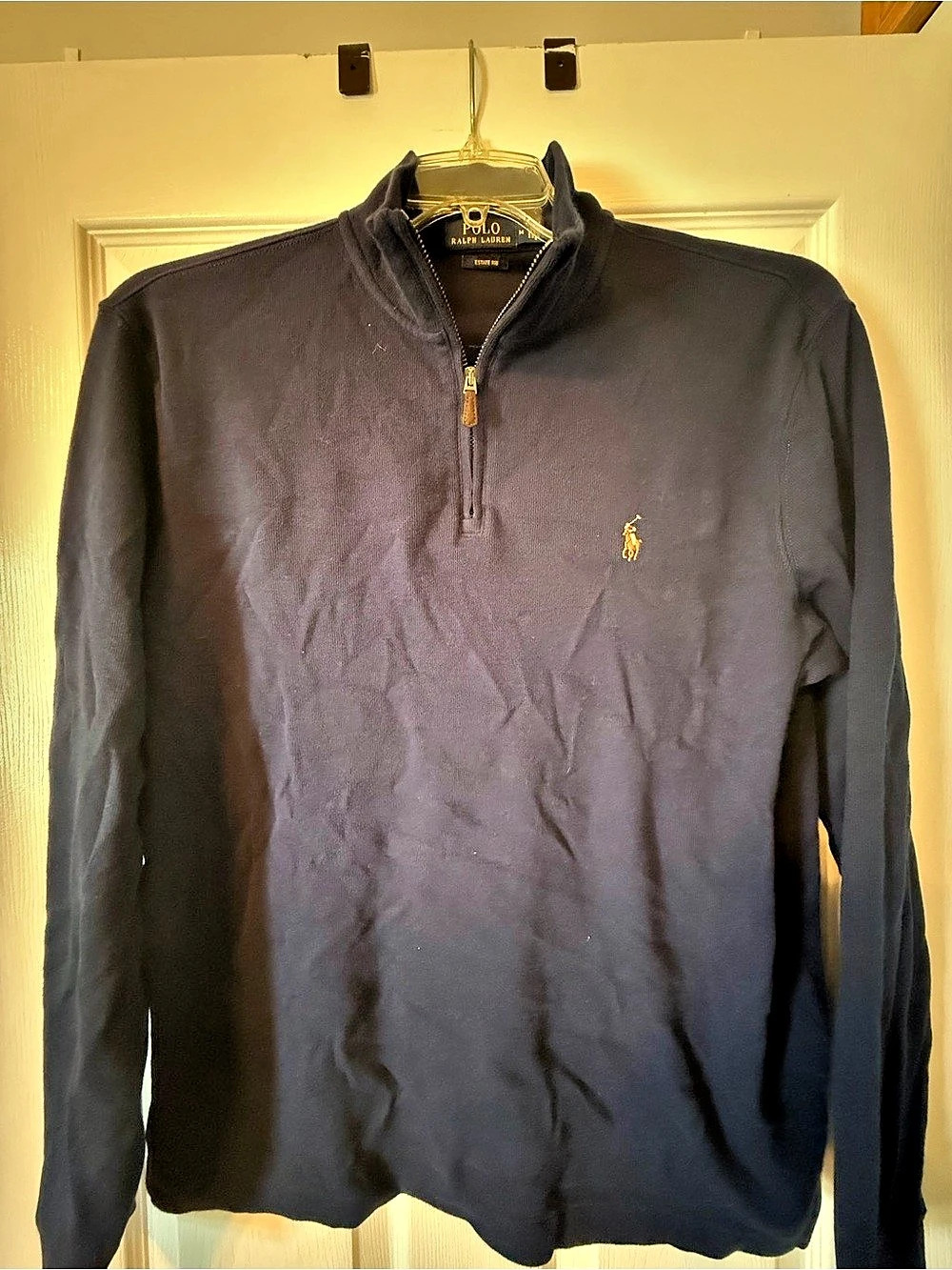 Polo Ralph Lauren Cotton Quarter-Zip Pullover Men's Polo navy